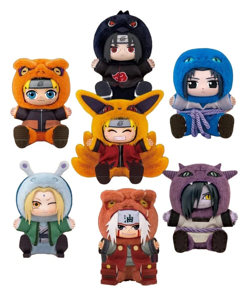 Naruto Vinyl Face Mini Plush Cute Beasts Blind Box 15 cm - 1 Unidade Aleatória